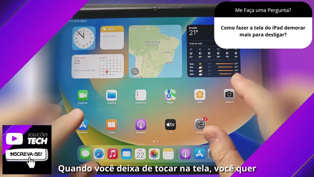 Como fazer a tela do iPad demorar mais para desligar❓