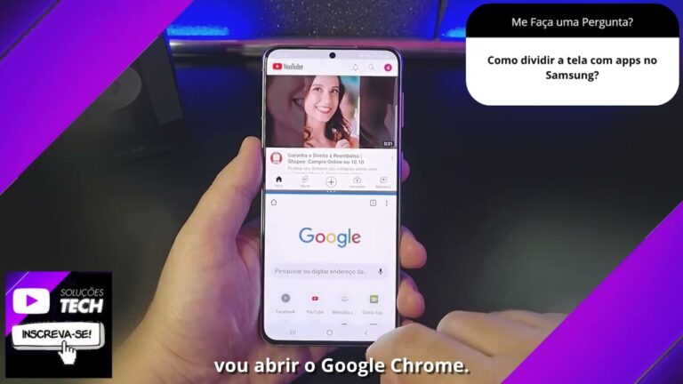Como dividir a tela com apps no Samsung❓
