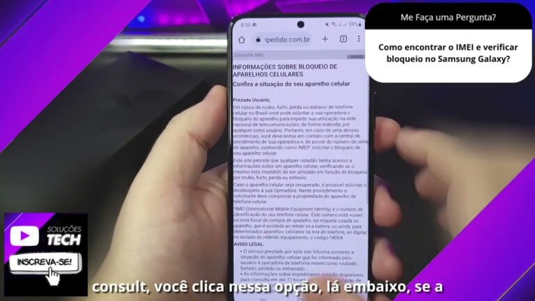 Como encontrar o IMEI e verificar bloqueio no Samsung Galaxy❓