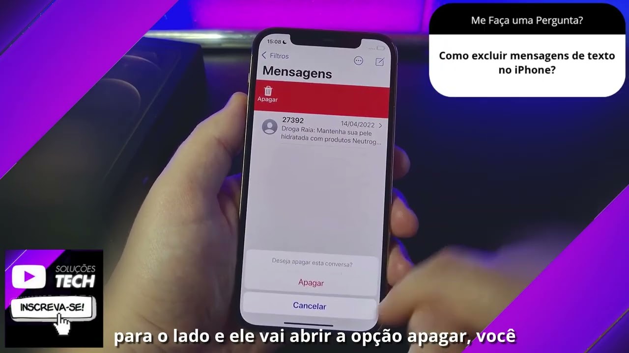 Como excluir mensagens de texto no iPhone❓