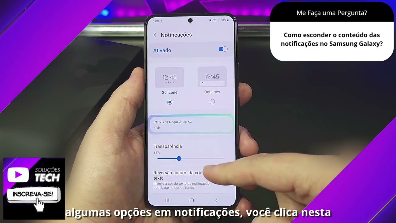 Como esconder o conteúdo das notificações no Samsung Galaxy❓