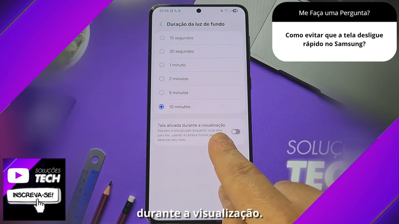 Como evitar que a tela desligue rápido no Samsung❓