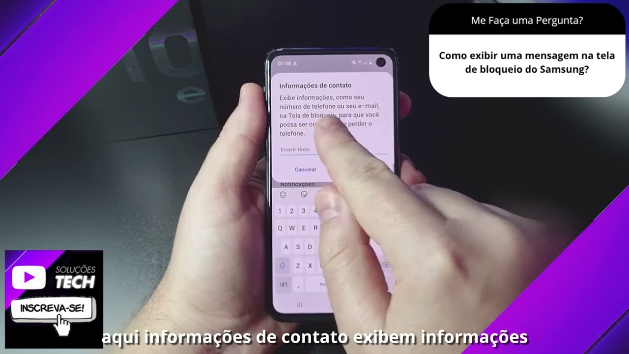 Como exibir uma mensagem na tela de bloqueio do Samsung❓
