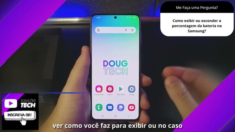 Como exibir ou esconder a porcentagem da bateria no Samsung❓