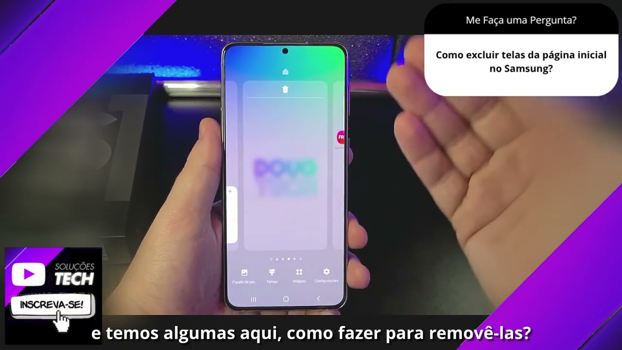 Como excluir telas da página inicial no Samsung❓