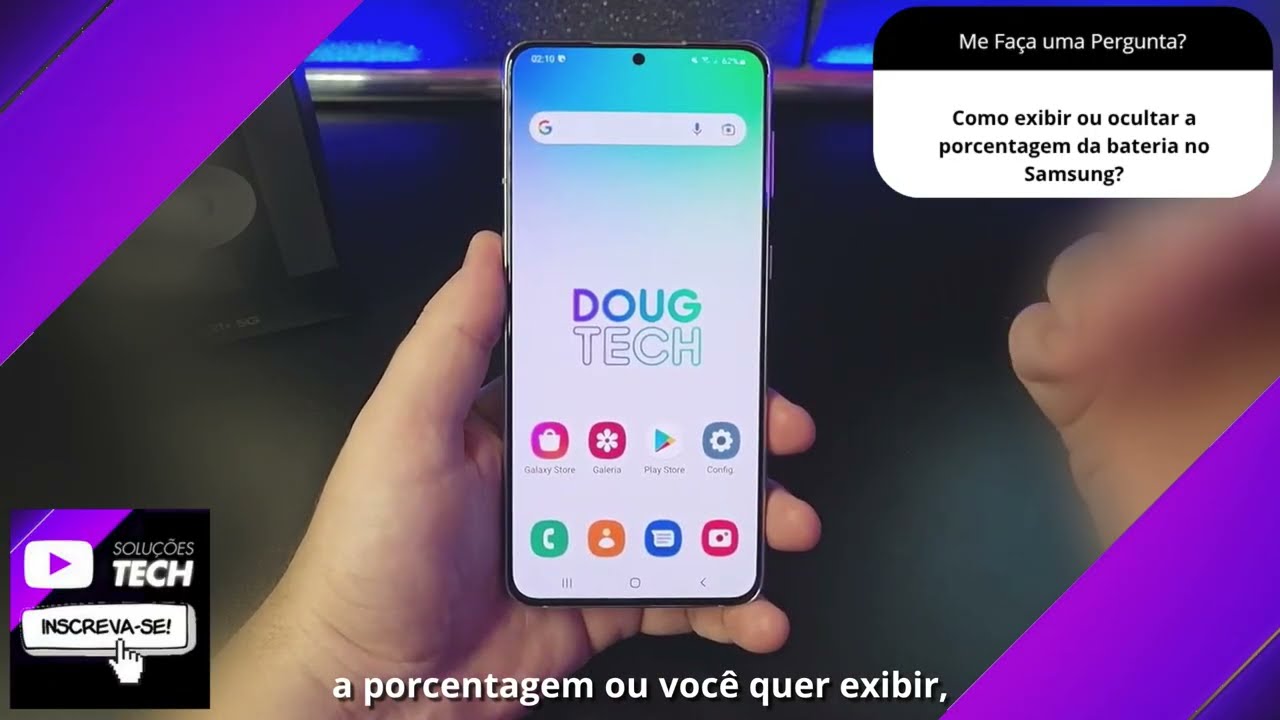 Como exibir ou ocultar a porcentagem da bateria no Samsung❓