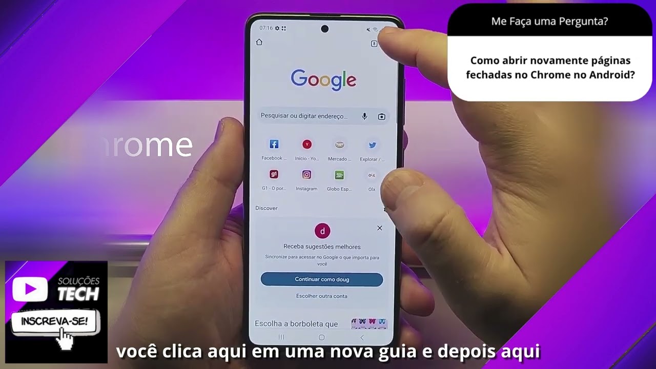 Como abrir novamente páginas fechadas no Chrome no Android❓