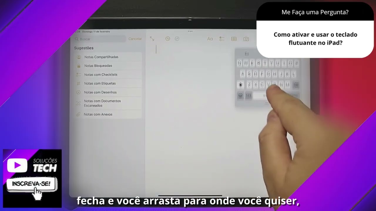 Como ativar e usar o teclado flutuante no iPad❓