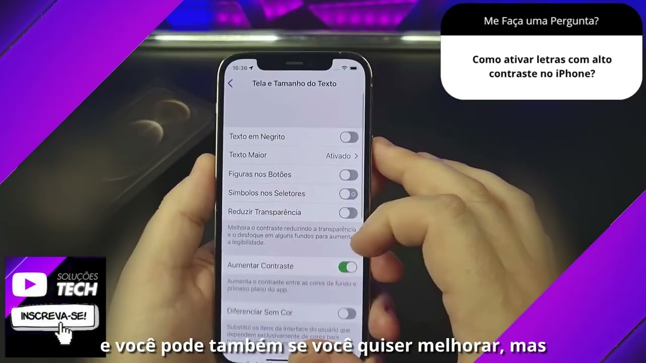 Como ativar letras com alto contraste no iPhone❓