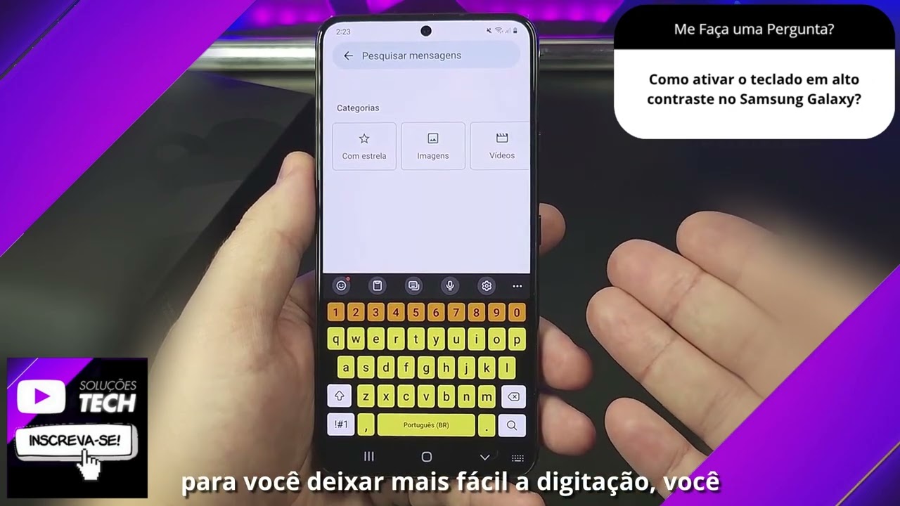 Como ativar o teclado em alto contraste no Samsung Galaxy❓
