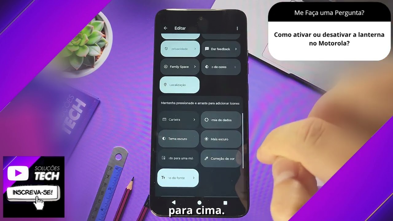 Como ativar ou desativar a lanterna no Motorola❓
