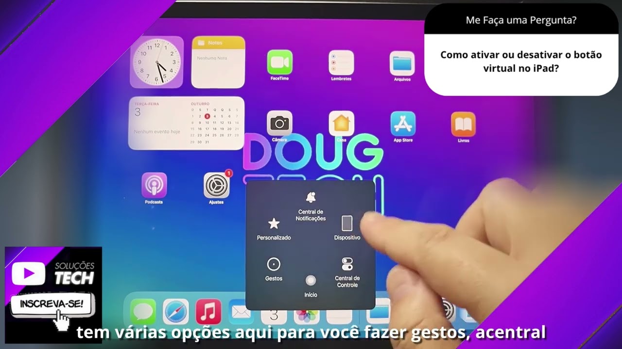 Como ativar ou desativar o botão virtual no iPad❓