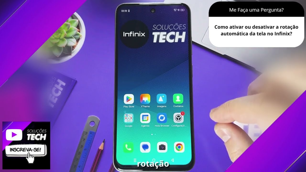 Como ativar ou desativar a rotação automática da tela no Infinix❓