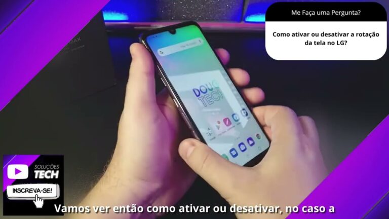Como ativar ou desativar a rotação da tela no LG❓