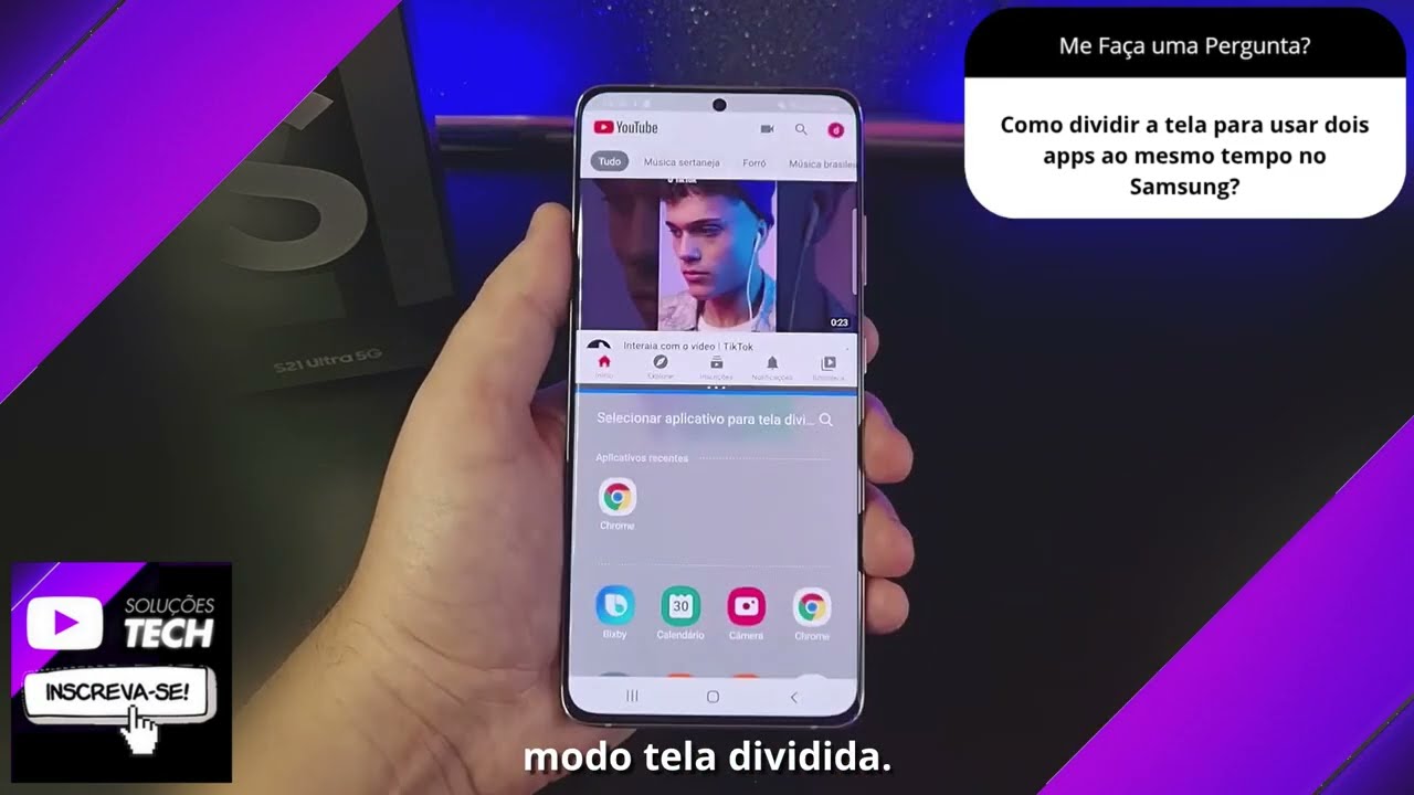 Como dividir a tela para usar dois apps ao mesmo tempo no Samsung❓