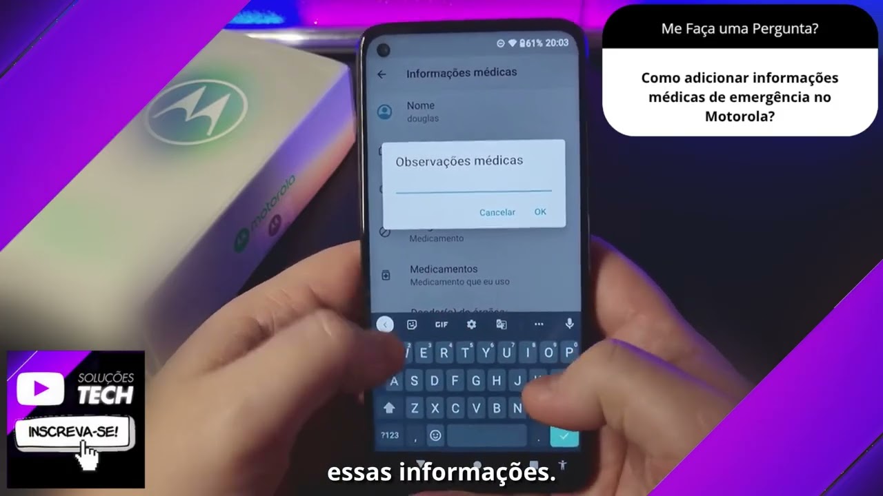 Como adicionar informações médicas de emergência no Motorola❓