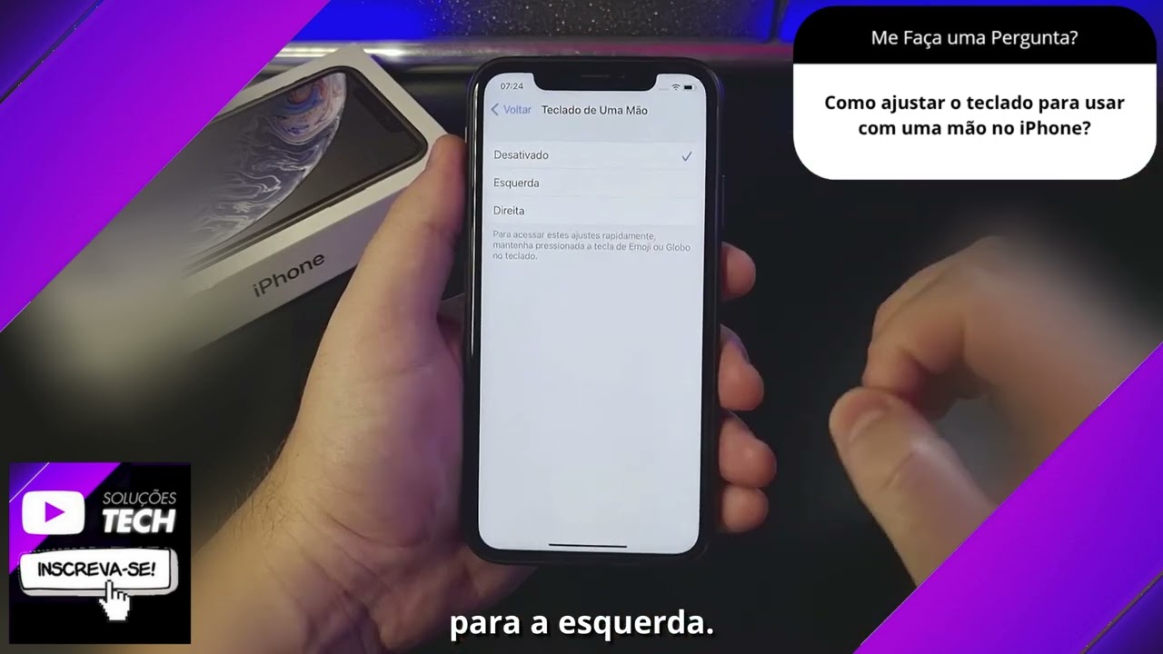 Como ajustar o teclado para usar com uma mão no iPhone❓