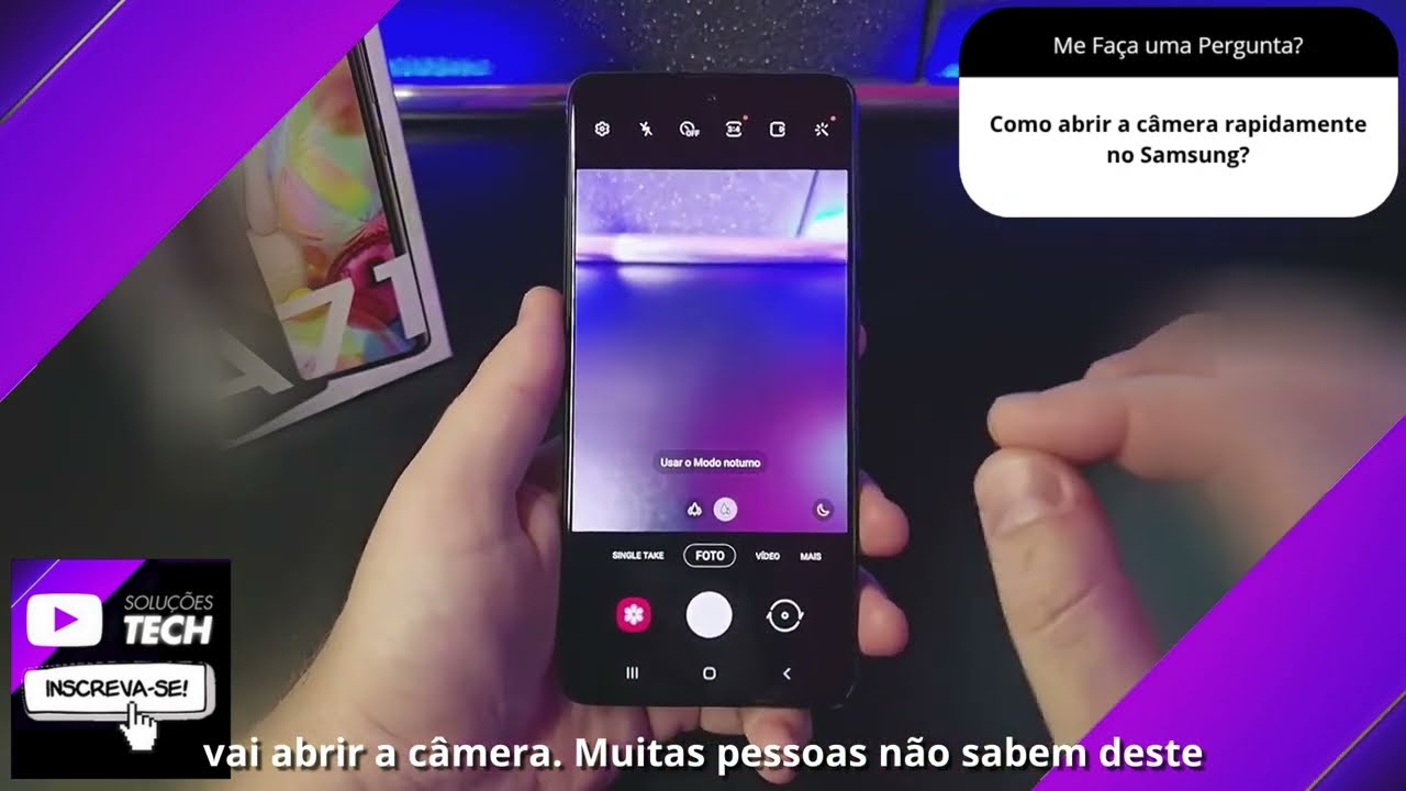 Como abrir a câmera rapidamente no Samsung❓