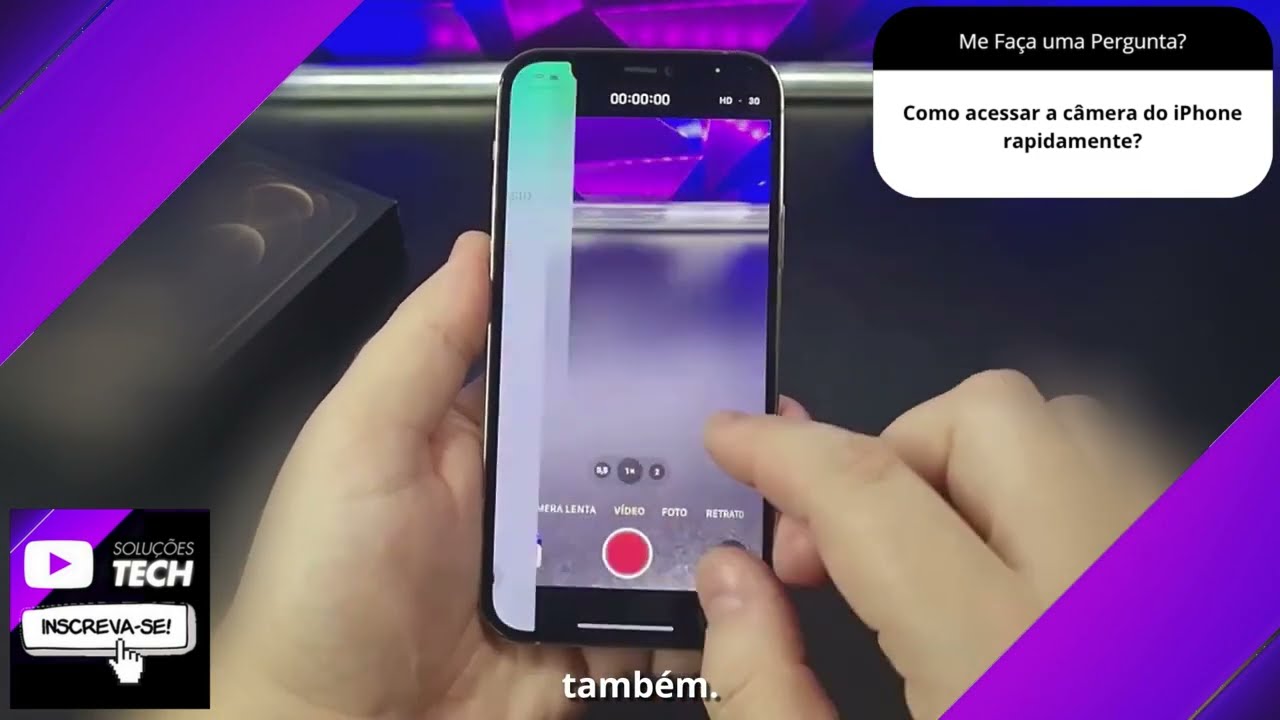 Como acessar a câmera do iPhone rapidamente❓