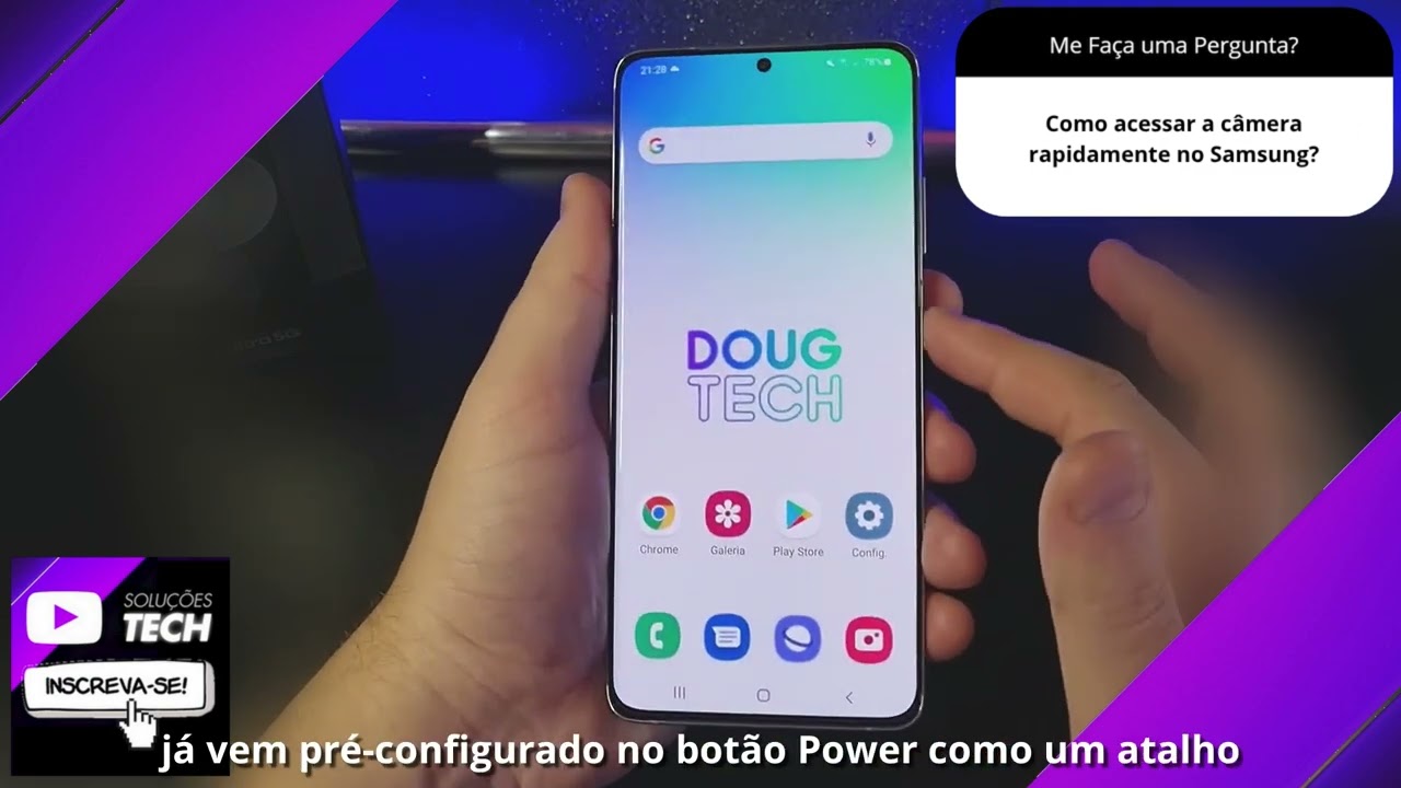 Como acessar a câmera rapidamente no Samsung❓