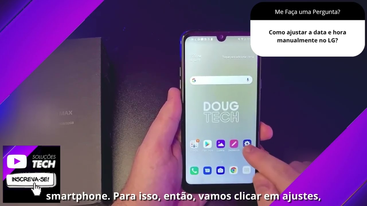 Como ajustar a data e hora manualmente no LG❓
