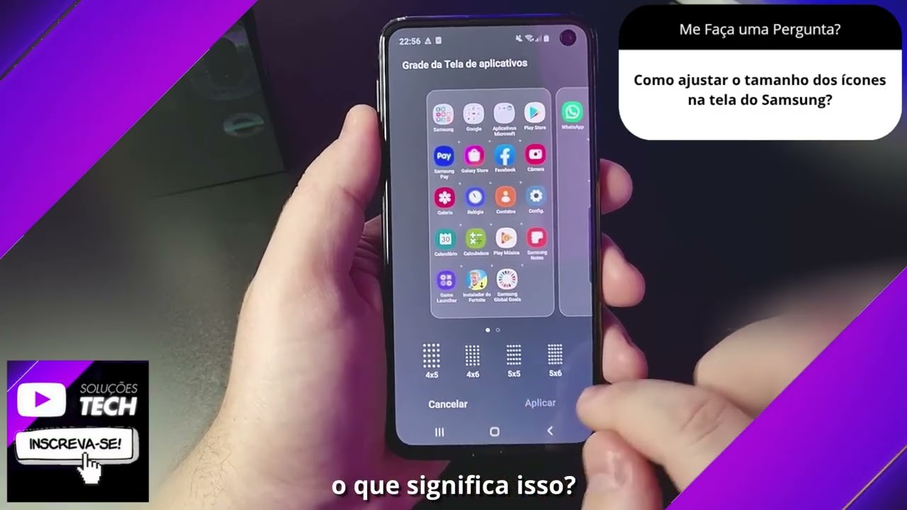 Como ajustar o tamanho dos ícones na tela do Samsung❓