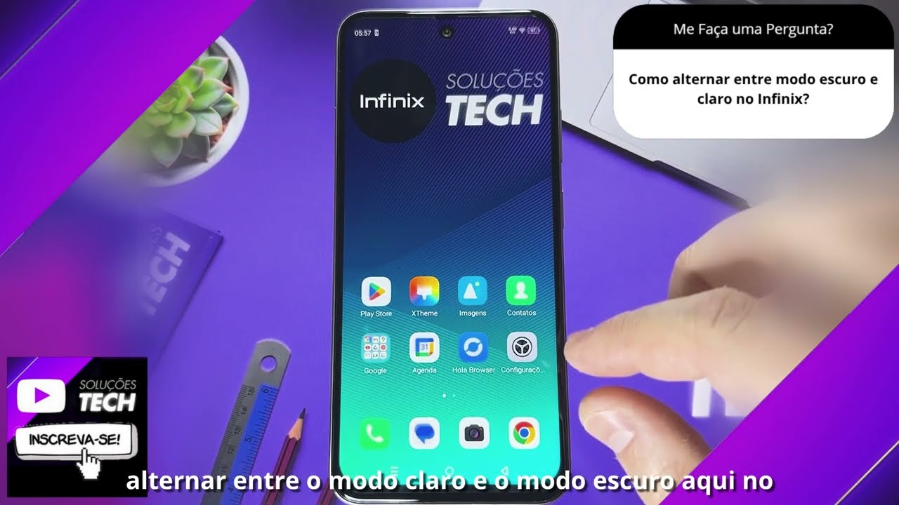 Como alternar entre modo escuro e claro no Infinix❓