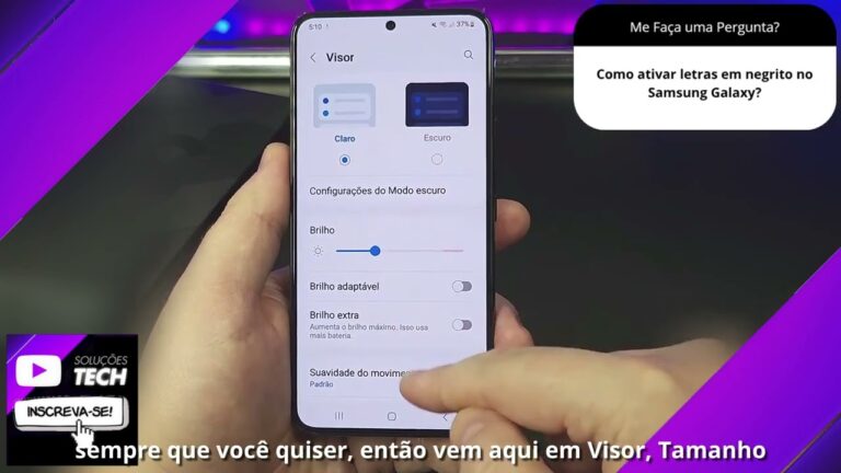 Como ativar letras em negrito no Samsung Galaxy❓