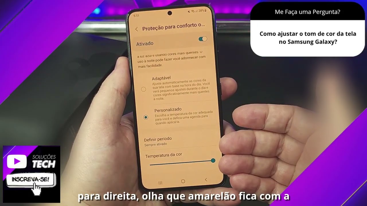 Como ajustar o tom de cor da tela no Samsung Galaxy❓