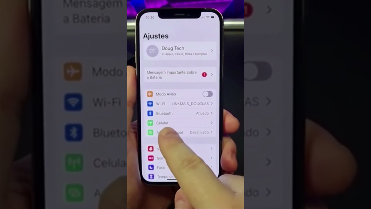 ► Economizar Dados Móveis no iPhone Passo a Passo #Shorts