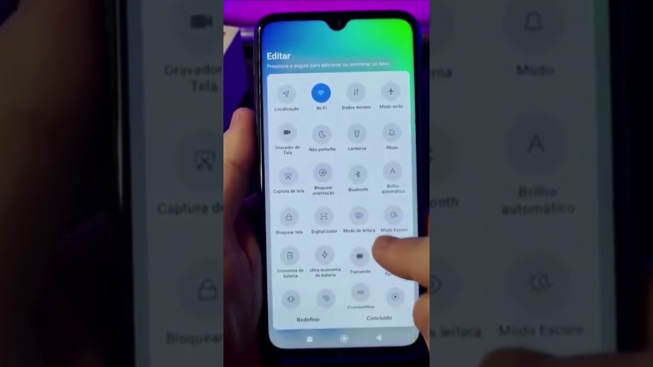 PERSONALIZE OS ATALHOS DA BARRA DE NOTIFICAÇÕES NO XIAOMI #Shorts