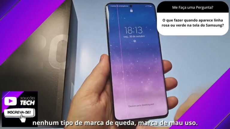 O que fazer quando aparece linha rosa ou verde na tela do Samsung❓