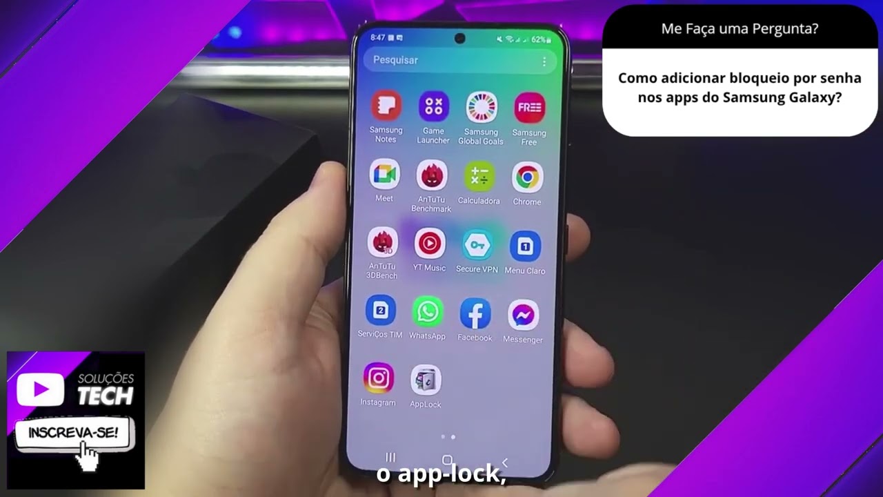 Como adicionar bloqueio por senha nos apps do Samsung Galaxy❓