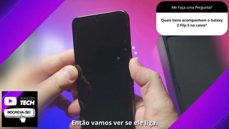 Quais itens acompanham o Galaxy Z Flip 5 na caixa❓