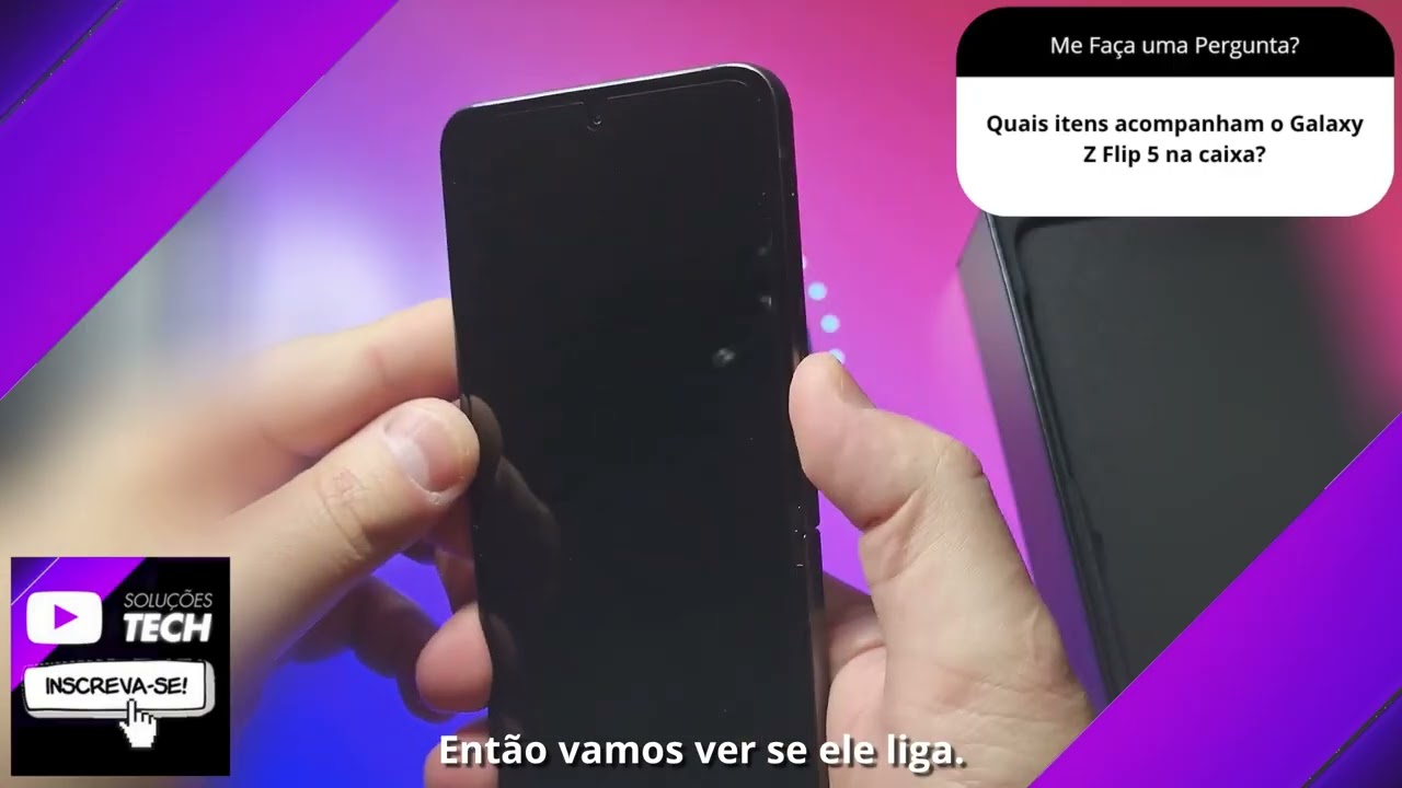 Quais itens acompanham o Galaxy Z Flip 5 na caixa❓