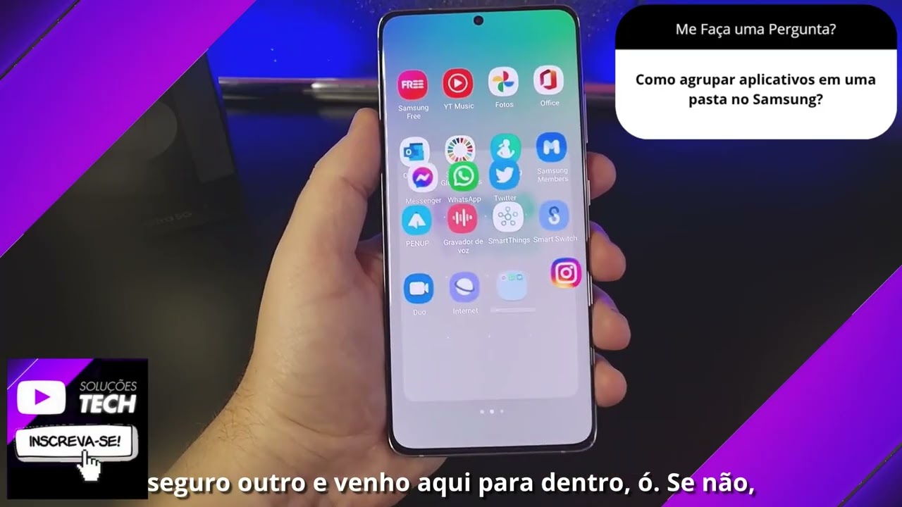 Como agrupar aplicativos em uma pasta no Samsung❓
