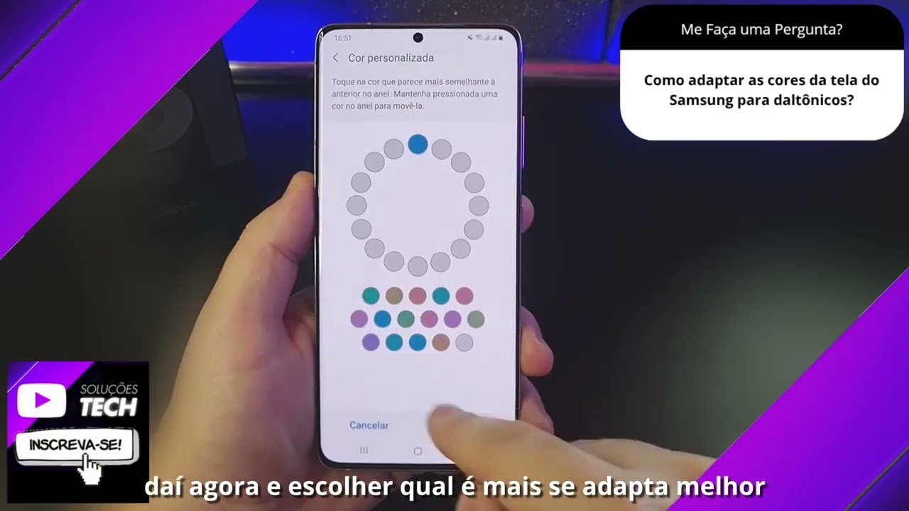 Como adaptar as cores da tela do Samsung para daltônicos❓