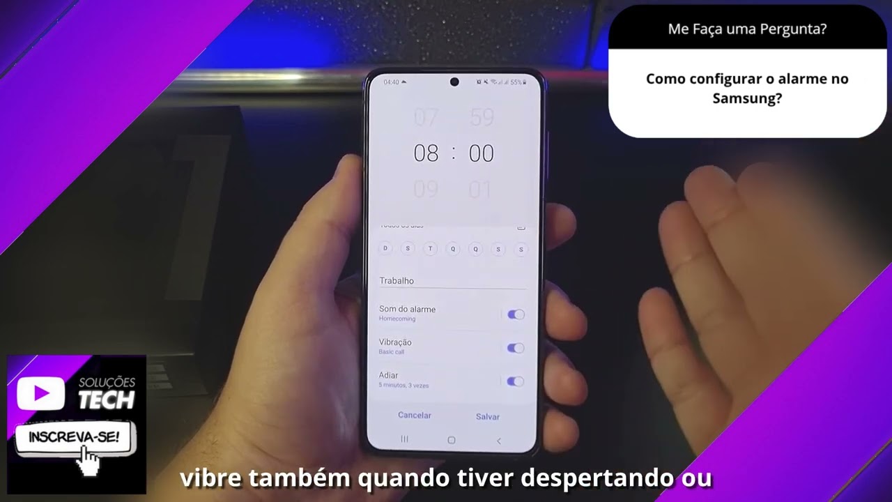 Como configurar o alarme no Samsung❓
