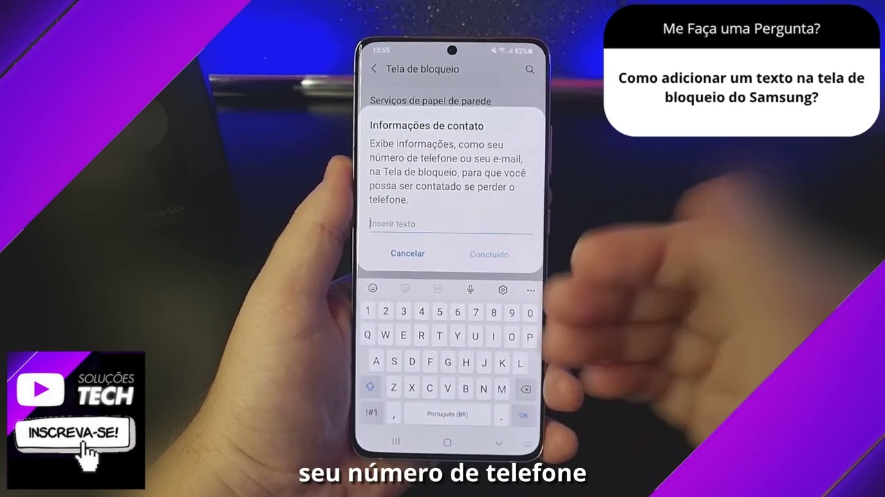 Como adicionar um texto na tela de bloqueio do Samsung❓