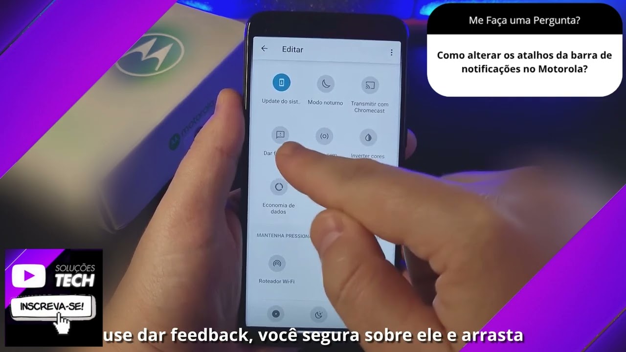 Como alterar os atalhos da barra de notificações no Motorola❓