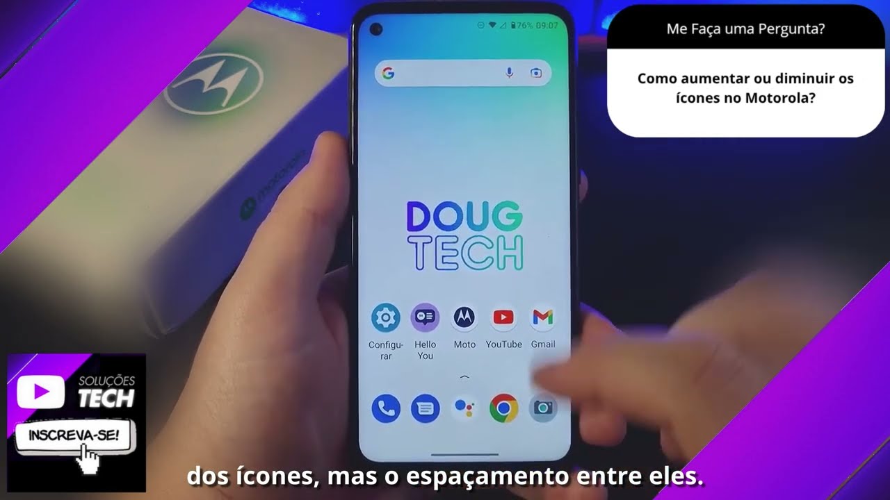 Como aumentar ou diminuir os ícones no Motorola❓