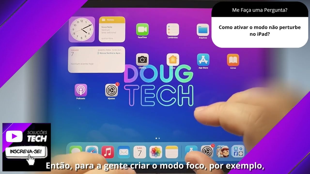 Como ativar o modo não perturbe no iPad❓
