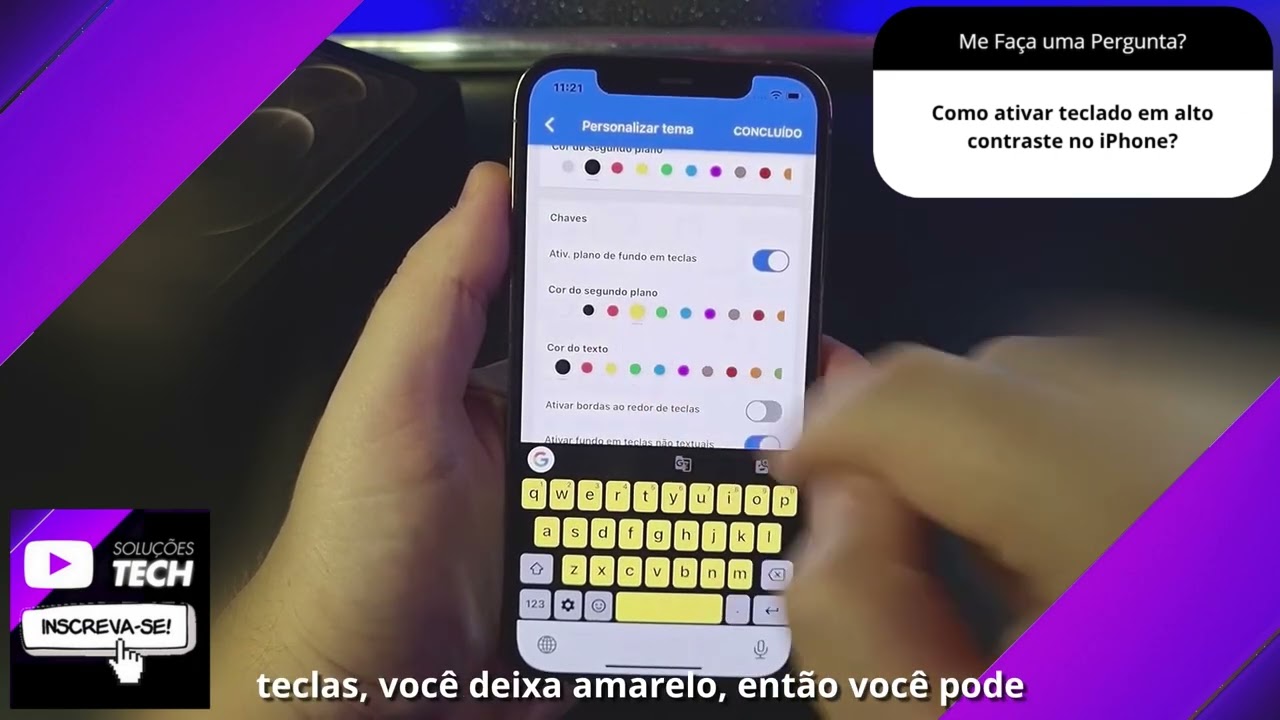 Como ativar teclado em alto contraste no iPhone❓