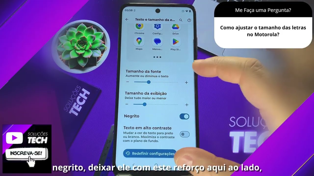 Como ajustar o tamanho das letras no Motorola❓