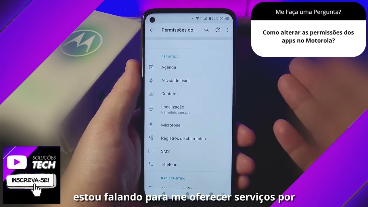 Como alterar as permissões dos apps no Motorola❓