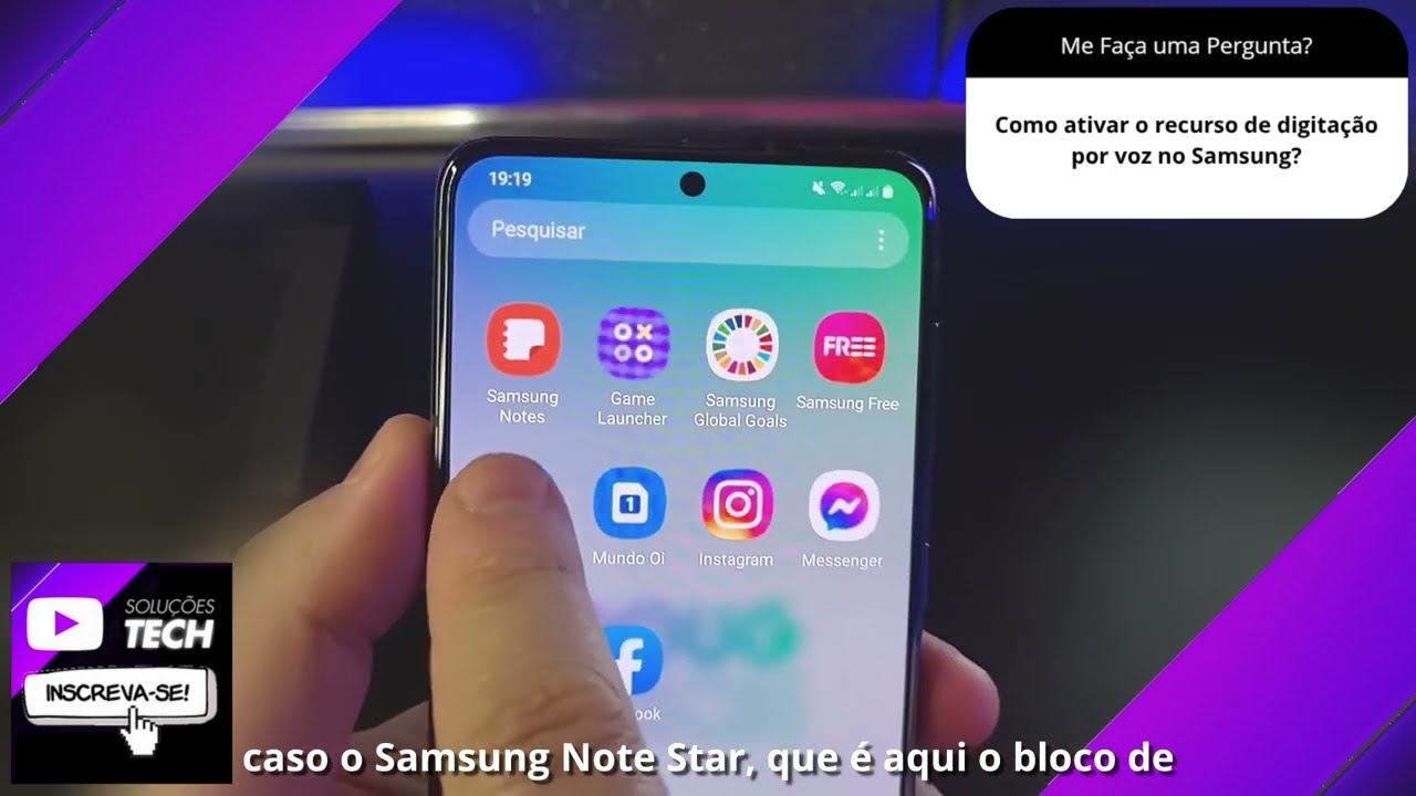 Como ativar o recurso de digitação por voz no Samsung❓
