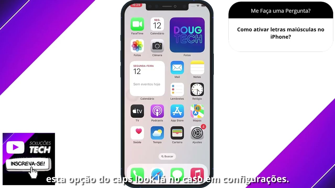 Como ativar letras maiúsculas no iPhone❓