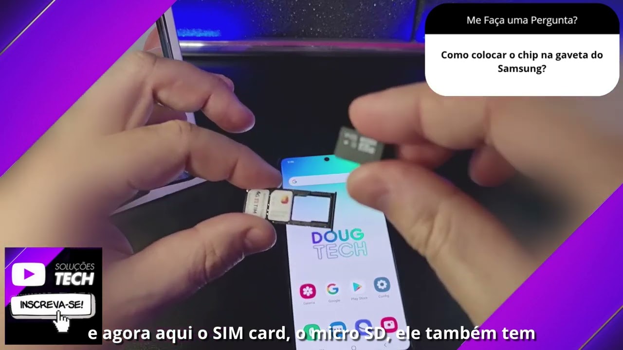 Como colocar o chip na gaveta do Samsung❓
