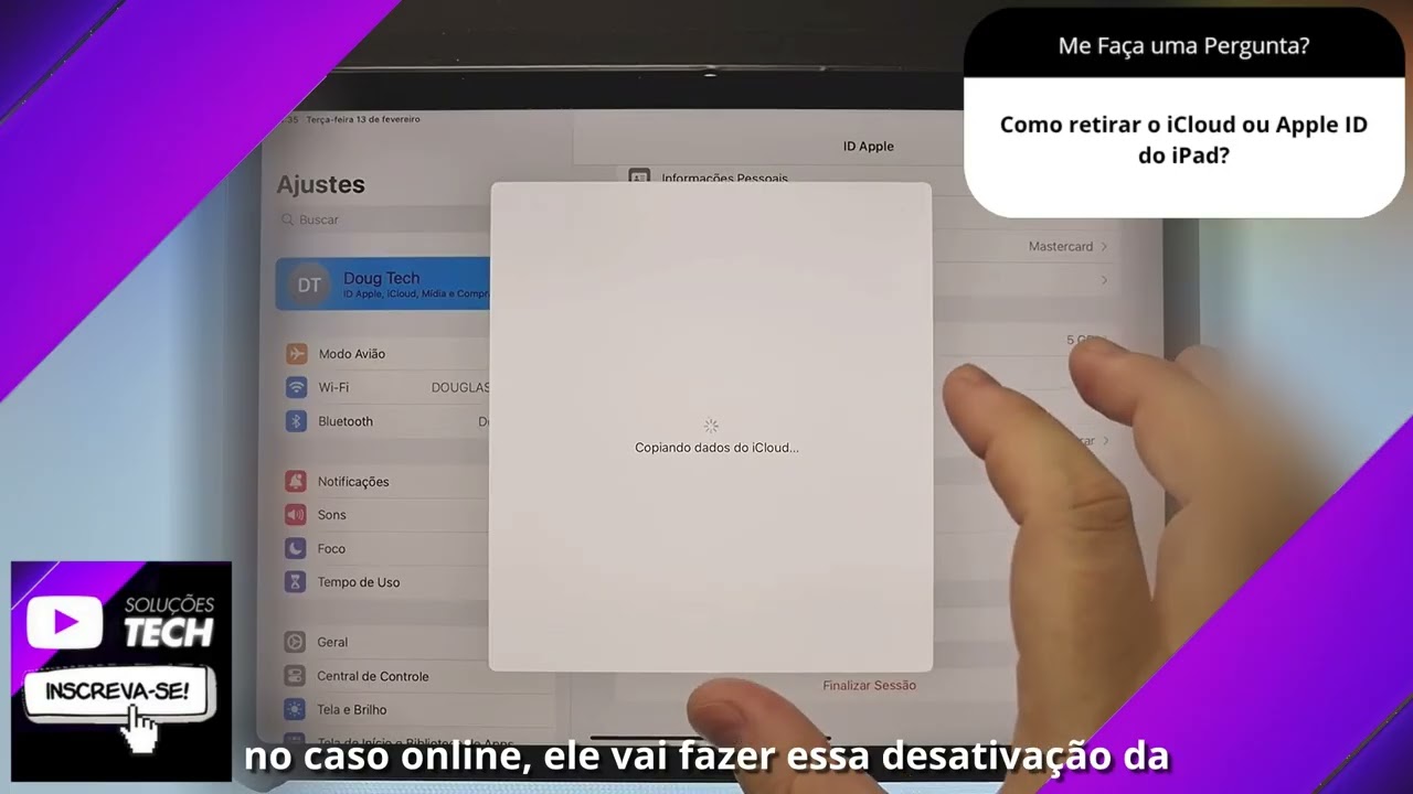 Como retirar o iCloud ou Apple ID do iPad❓