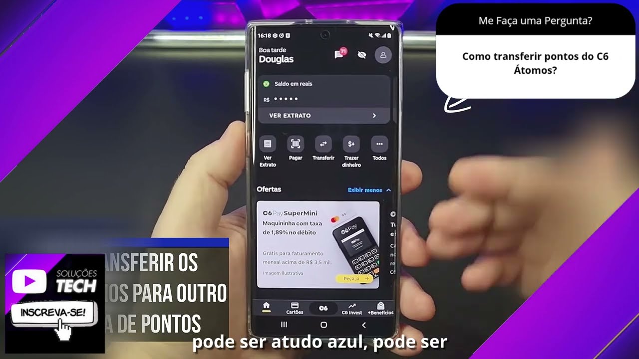 Como transferir pontos do C6 Átomos❓
